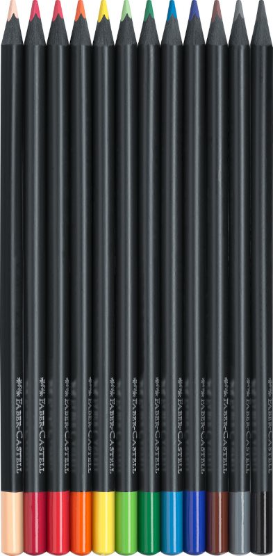 Faber-Castell 12 st Färgpennor Black Edition 
