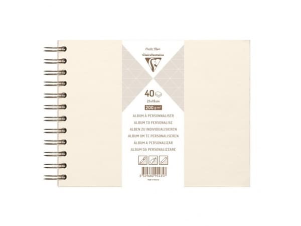 Fotoalbum Clairefontaine 21x16cm 40 sid vita 200gr