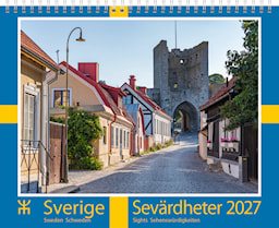 Väggalmanacka Sverige Sevärdheter 2027