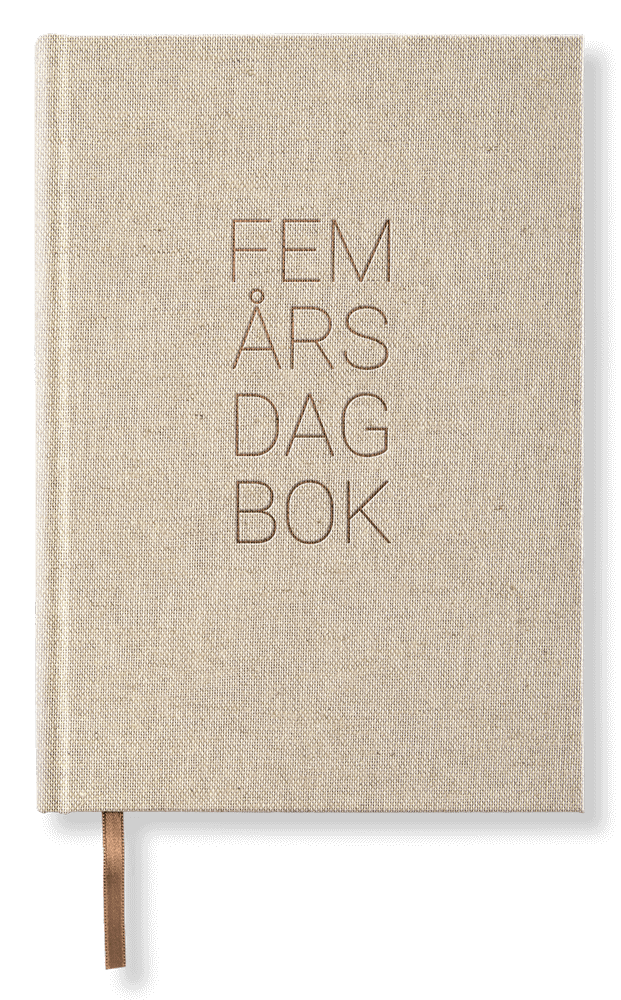 5-års dagbok A5 Paperstyle - Rough Linen
