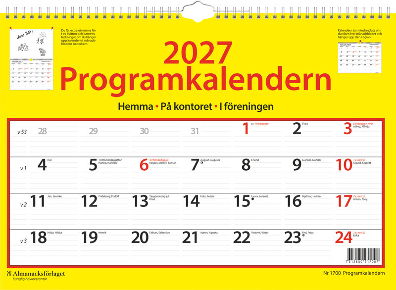 Väggkalender - Programkalendern FSC