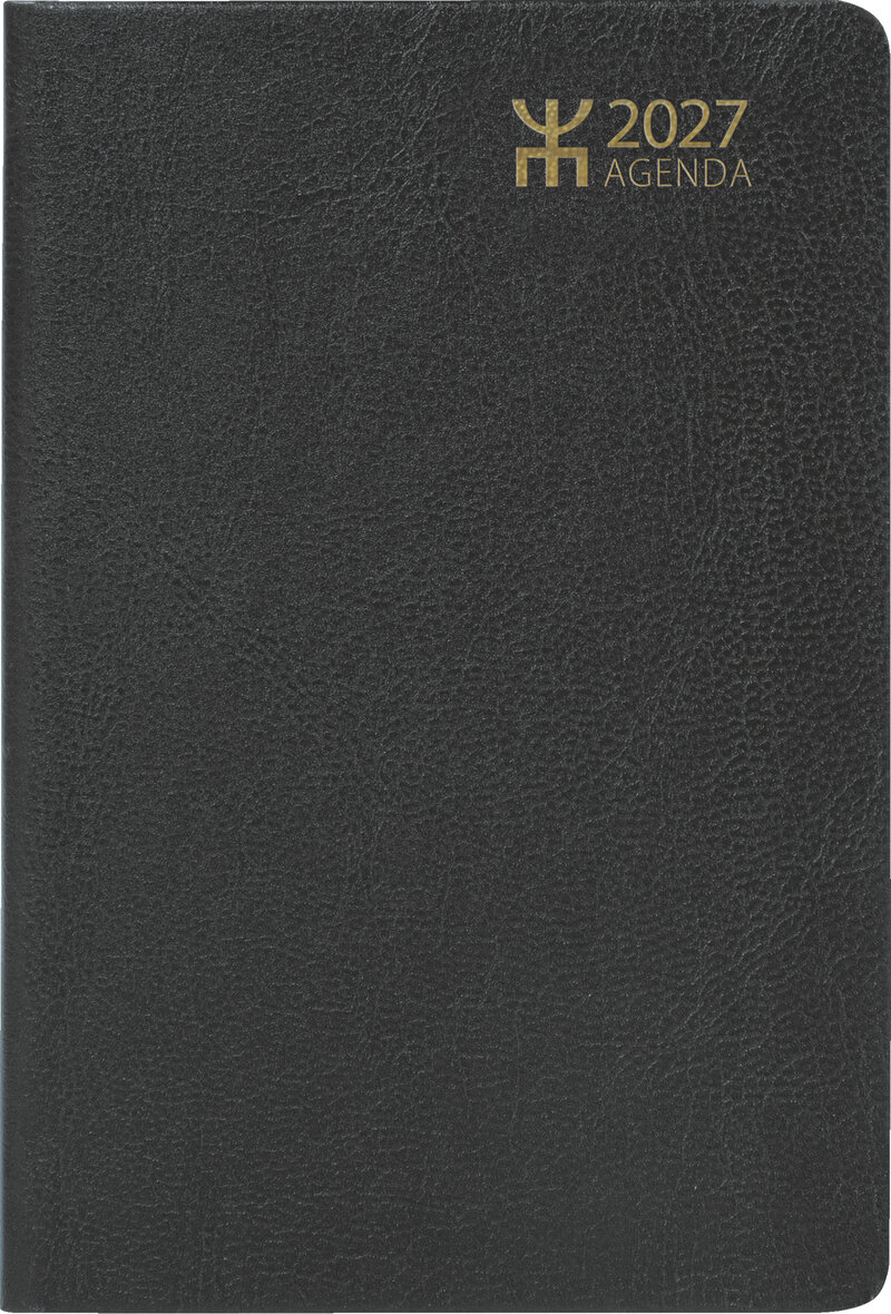 Fickkalender - Agenda Svart Konstläder FSC