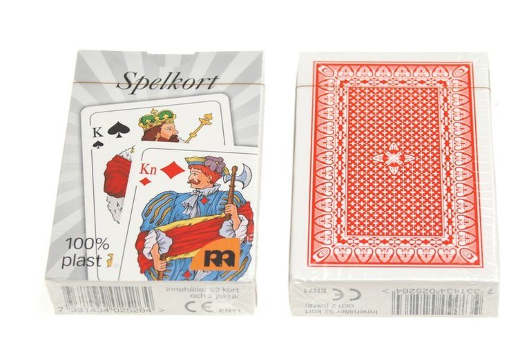 Spelkort 100% plast traditionella svenska figurer