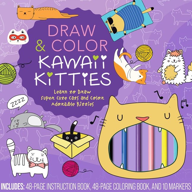 Draw  Color Kawaii Kitties Kit