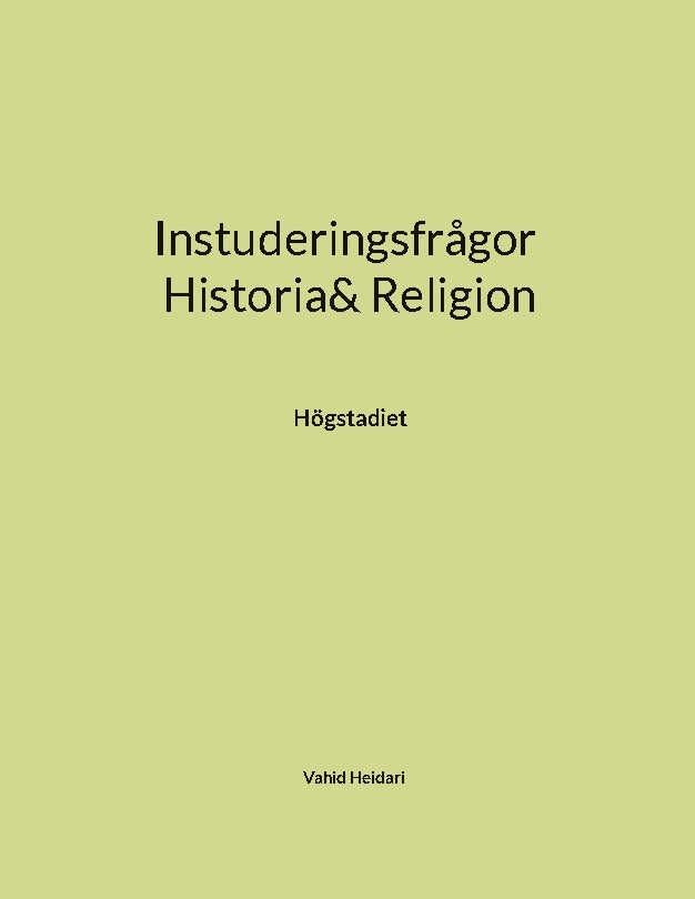 Instuderingsfrågor : historia & religion - högstadiet