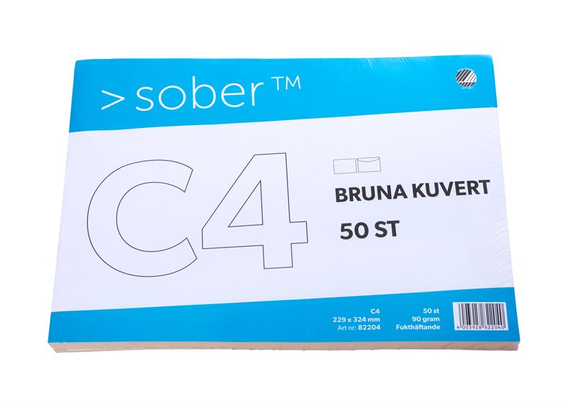 Kuvert brun C4 FH (50)