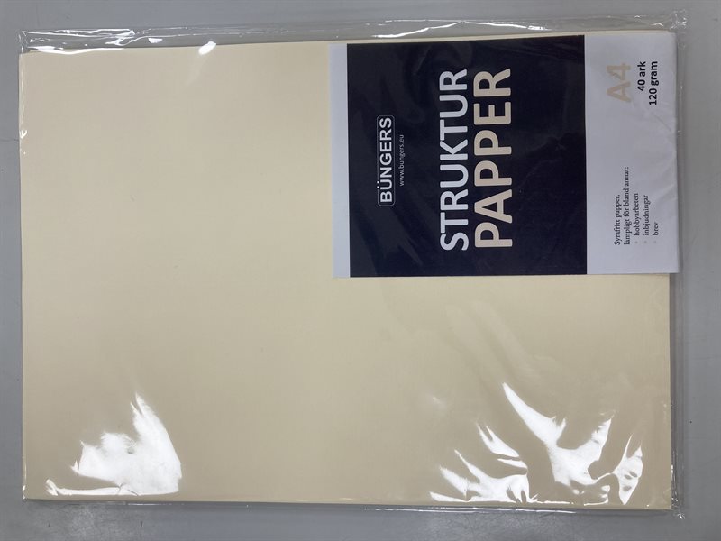 Papper linnepressat A4 120 g vanilj 40/fp