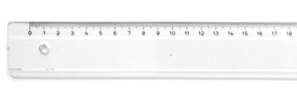 Linjal klar plast M+R 40cm