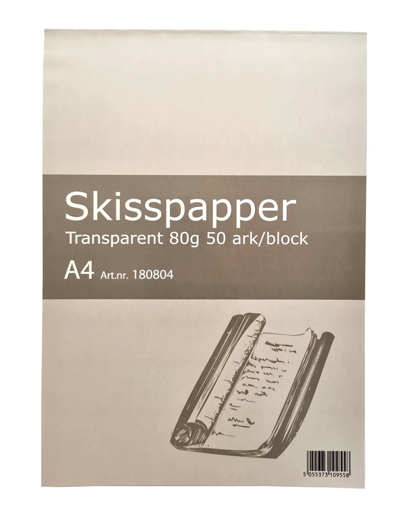 Ritpapper transparent A4 1ark