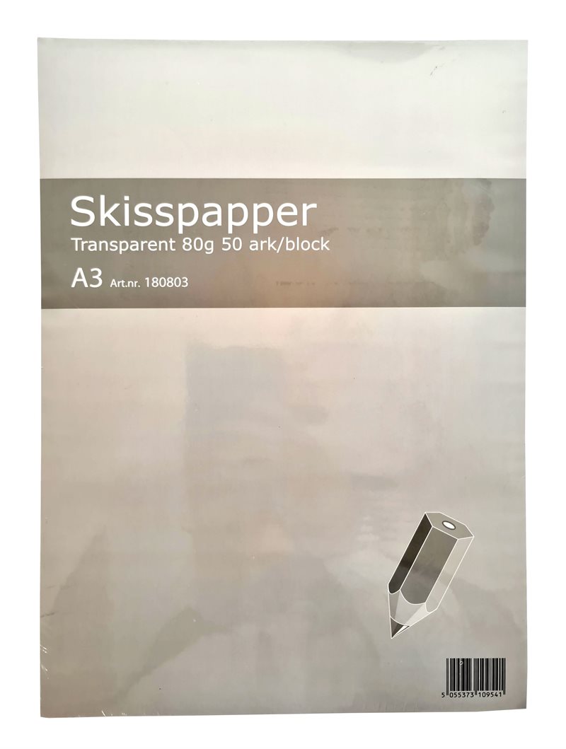 Ritpapper transparent A3 1ark