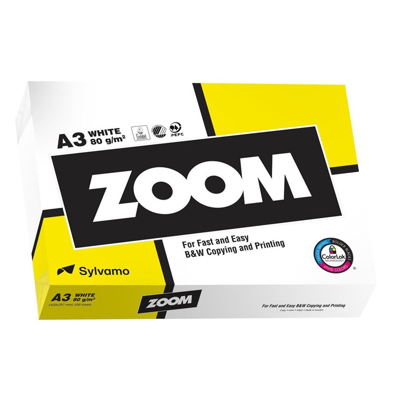 Kopieringspapper Zoom A3 OH 80gr