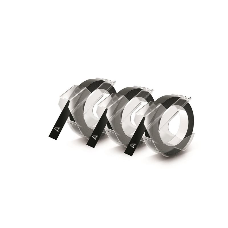 Präglingsband DYMO 9mmx3m svart 3/fp