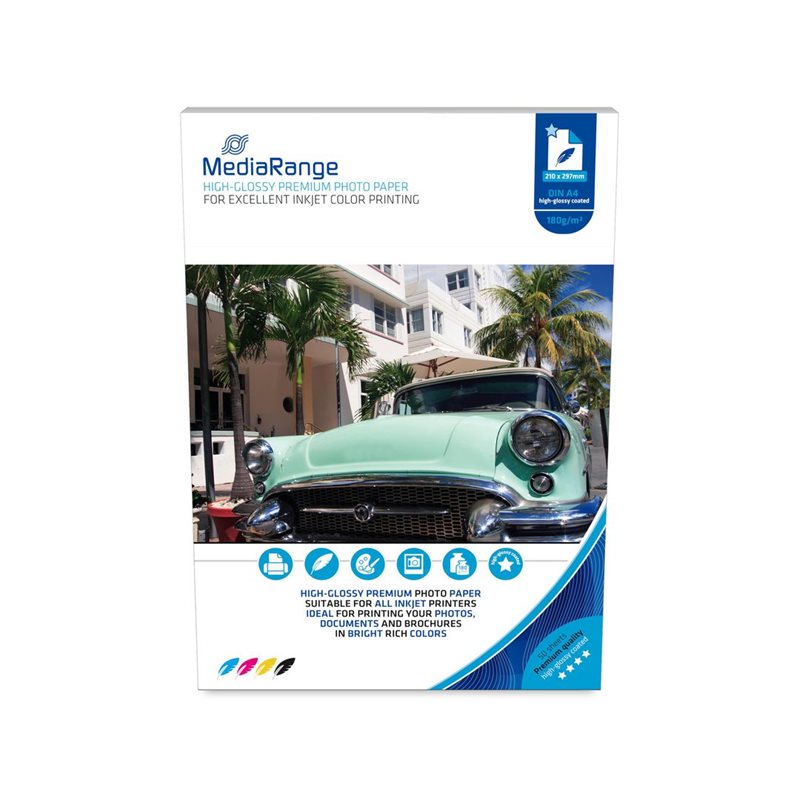 Fotopapper MEDIARANGE A4 glossy 50/fp