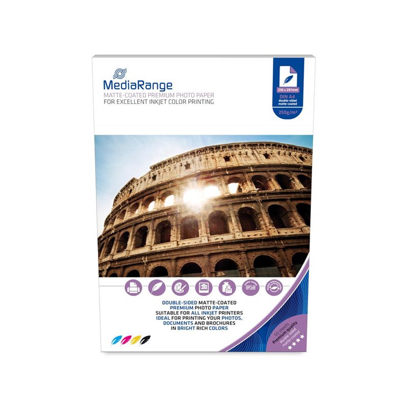 Fotopapper MEDIARANGE A4 matt 50/fp