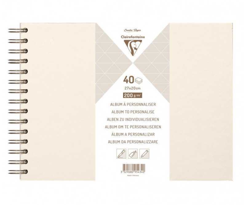 Fotoalbum Clairefontaine 27x20cm 40 sid vita blad 200gr