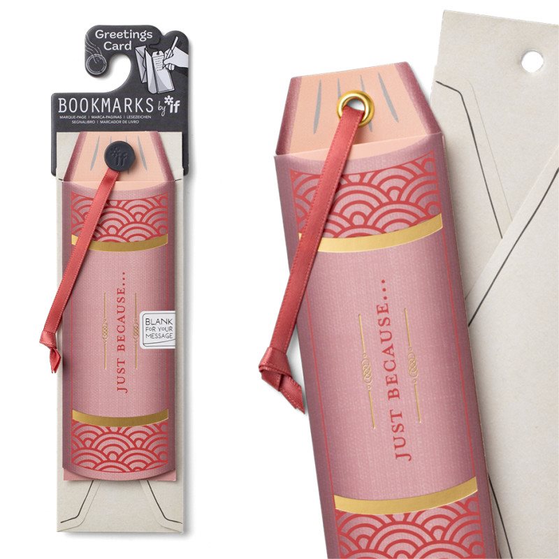 Bokmärke/Gratulationskort Just because