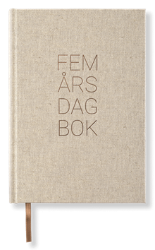 5-års dagbok A5 hård pärm, rough linen