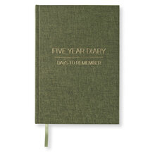 Five Year Diary Paperstyle Khaki Green