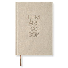 5-års dagbok A5 hård pärm, rough linen