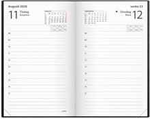 Kalender 2026 Lilla Agendan svart konstläder